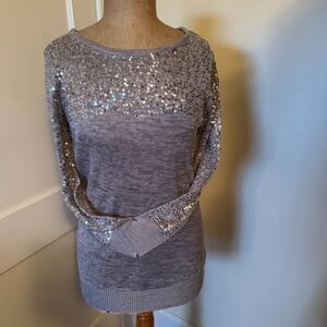 Cupio Sequin Gray Sweater